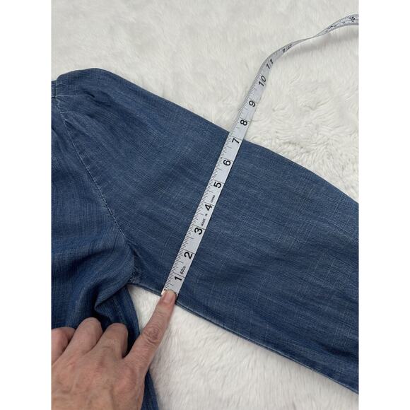 Madewell Blue Wrap Blouse - Picture 10 of 11